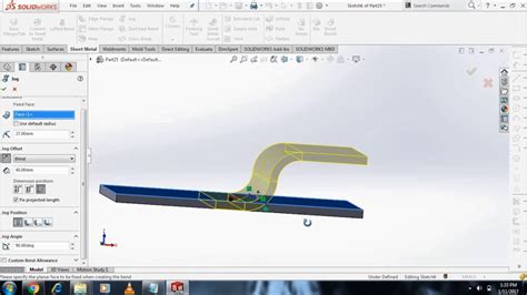 jog sheet metal solidworks|solidworks sheet metal jog pattern.